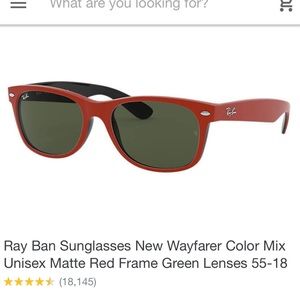Ray ban Matte red unisex frame 55mm